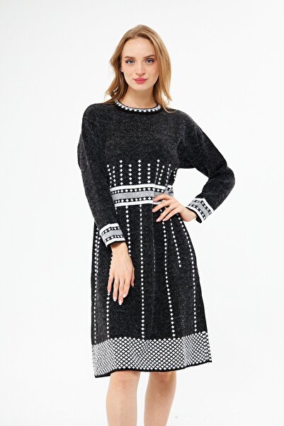 Minharir Pletena haljina sa uzorkom