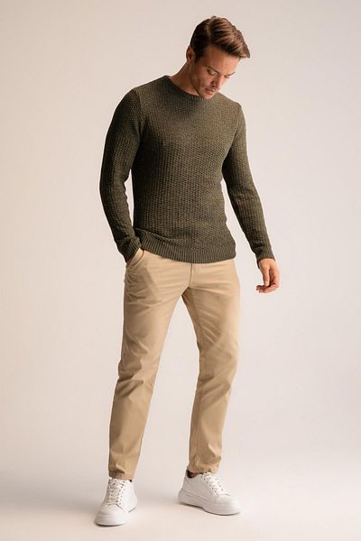 DeFacto Regular Fit Crew Neck Knitwear Sweater