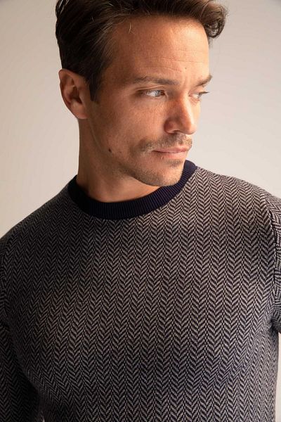 DeFacto Πλεκτό πουλόβερ Slim Fit Crew Neck