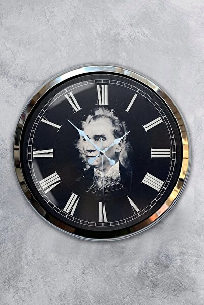Falez Dekorasyon 40 cm Metal 29 Ekim Cumhuriyet Bayramı Atatürk Kadranlı Meta...