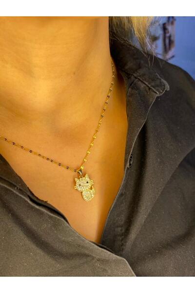 xesha قلادة فولاذية أنيقة جدًا على شكل قطة لطيفة لا تشوه، الآن يكون الوقت مخت...