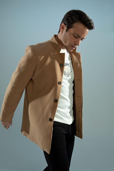 DeFacto Slim Fit Stand Collar Coat