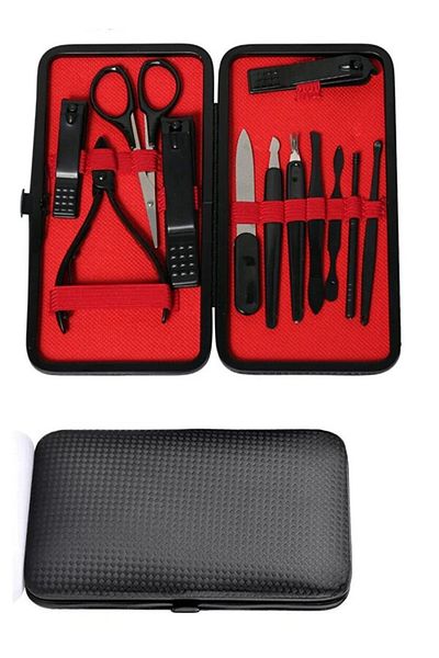 iva home Manicure And Pedicure Nail Set Tweezers File Multifunctional With Professional Bag