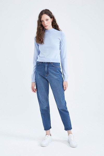 DeFacto Pulover cu jumătate de guler slim Fit