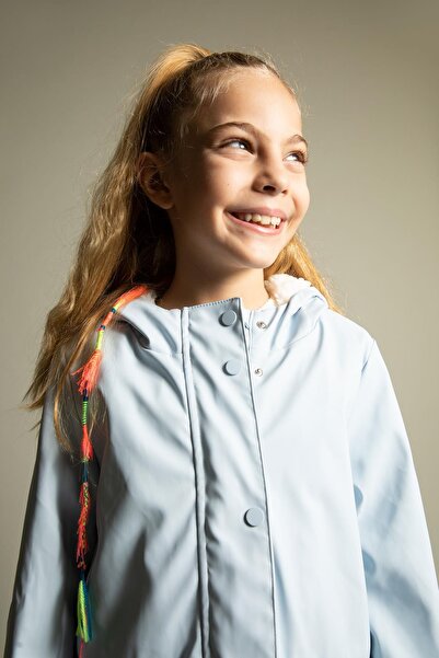 DeFacto Dívčí nepromokavá pláštěnka s plyšovou podšívkou a kapucí