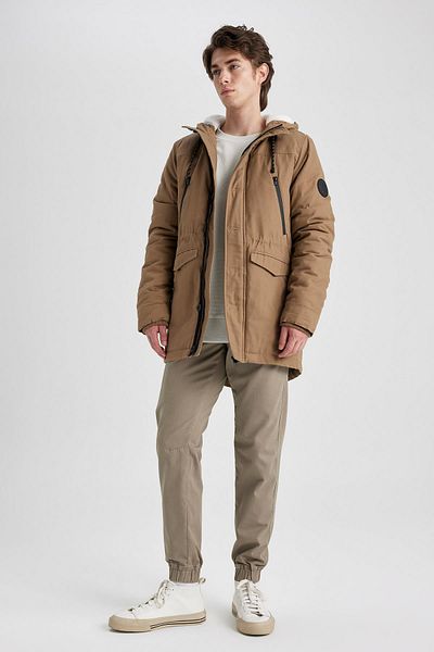 DeFacto Λεπτή φόδρα με κουκούλα Parka Cotton Parka