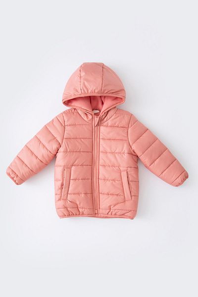DeFacto Baby Girl Water Repellent Hooded Fleece Lined Coat
