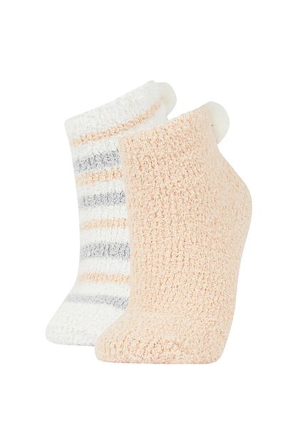DeFacto Damen Pompom 2er-Pack Home Socken X7201azns