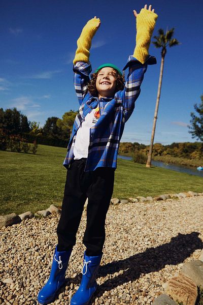 DeFacto Boy's Oversize Fit Long Sleeve Flannel Shirt