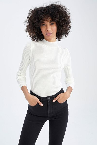 DeFacto Fitted Half Turtleneck Ribbed Sweater X7886az22wn