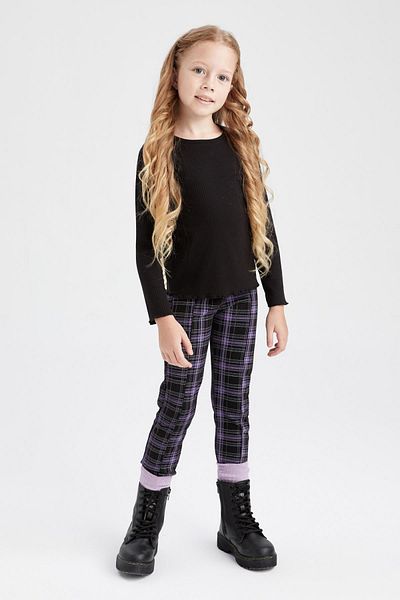 DeFacto Karierte lange Strumpfhose für Mädchen