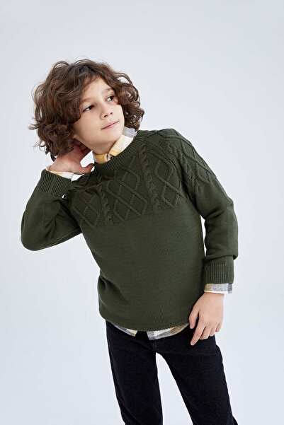 DeFacto Erkek Çocuk Bisiklet Yaka Kazak