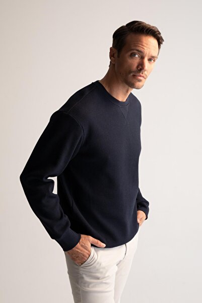 DeFacto Základní mikina Comfort Fit Crew Neck