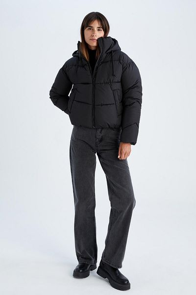 DeFacto Waterproof Quilted Hooded Puffer Jacket