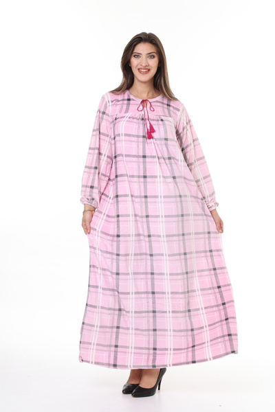 mervemoda Women's Pink plus size velvet dress