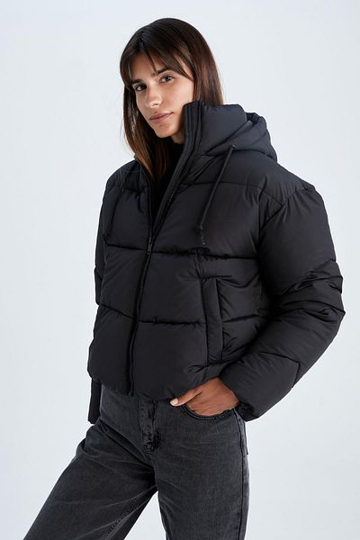 DeFacto Waterproof Quilted Hooded Puffer Jacket