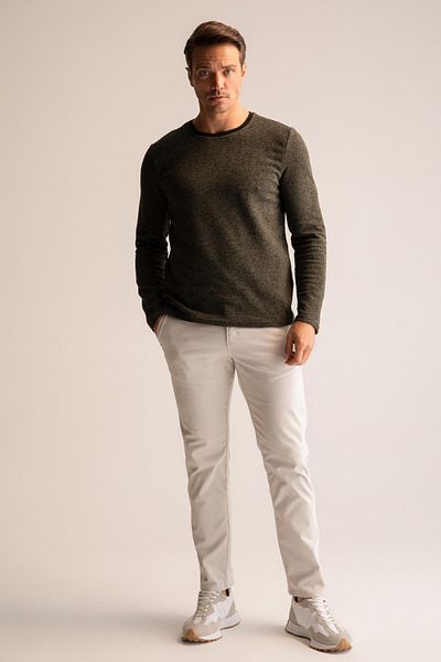 DeFacto Slim Fit Crew Neck hosszú ujjú Basic póló