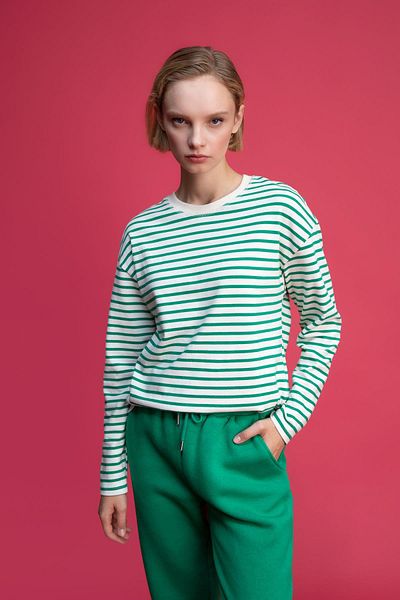 DeFacto Mikina Regular Fit Crew Neck 100% bavlna