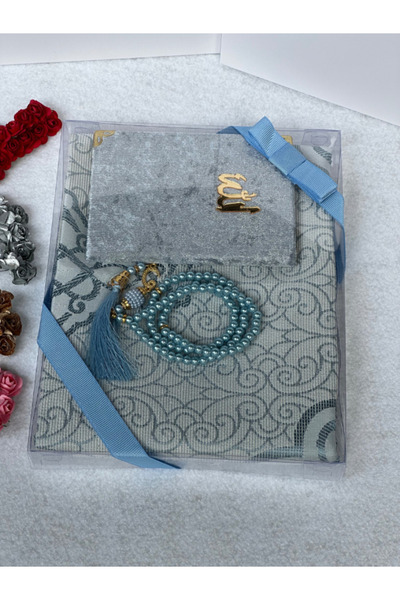 Markapolin Gift Prayer Mat Set Baby Blue Color