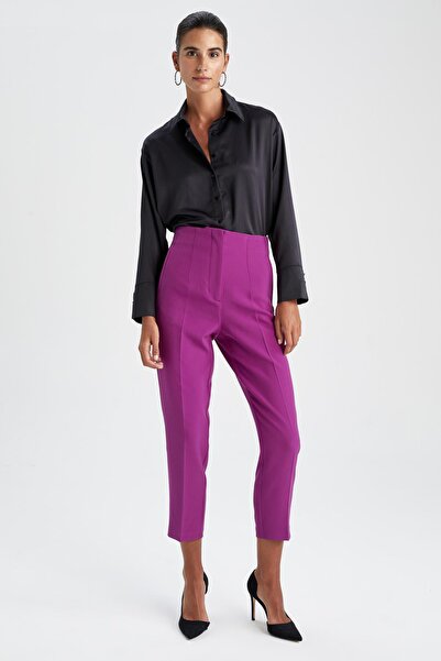 DeFacto Slim Fit High Waist Trousers W9757az22wn