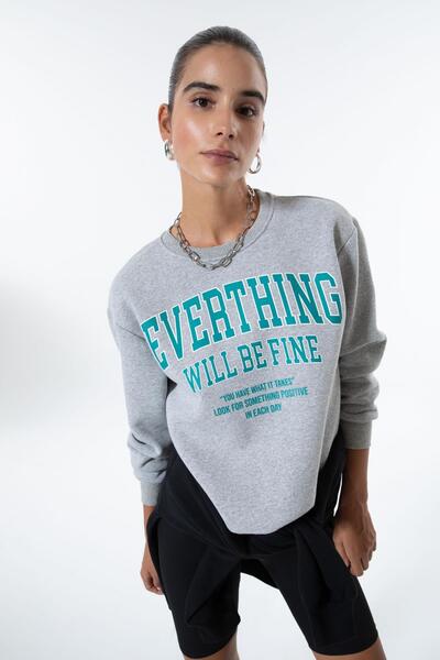 DeFacto Φούτερ Regular Fit Crew Neck με χοντρό ύφασμα