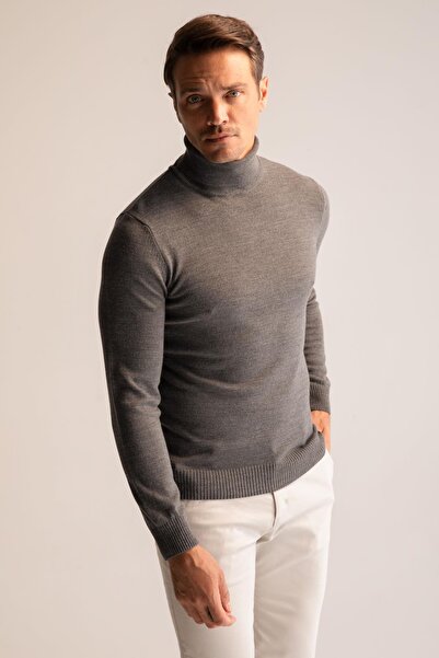 DeFacto Pulover de tricotaj cu gât slim fit