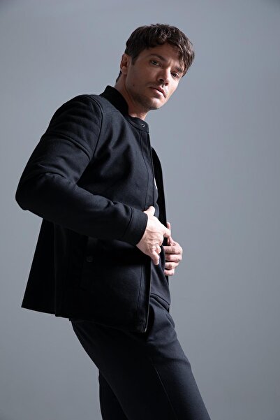 DeFacto Slim Fit Stand Collar Coat