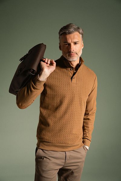 DeFacto Regular Fit Half Turtleneck Selanik Fabric Sweatshirt