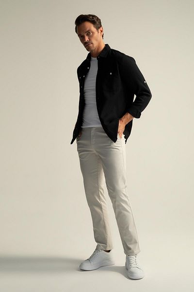 DeFacto Chino-Canvas-Hose mit normaler Passform U6625az22au