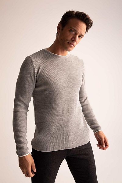 DeFacto Regular Fit Crew Neck Knitwear Sweater
