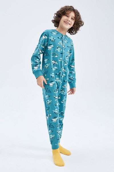 DeFacto Boy's Patterned Long Overalls Pajamas