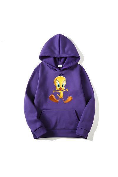 MAGORS Μακρυμάνικο φούτερ SVART WEAR Tweety με εμπριμέ βαμβακερή κουκούλα