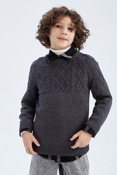 DeFacto Boy's Crew Neck Sweater