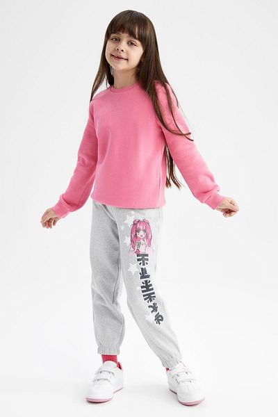DeFacto Girls' Printed Jogger Sweatpants