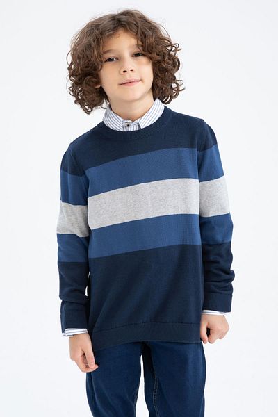 DeFacto Boy's Regular Fit Crew Neck Sweater