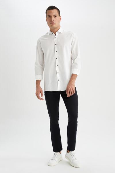 DeFacto Slim Fit Comfortable Trousers that Stretch in All Directions