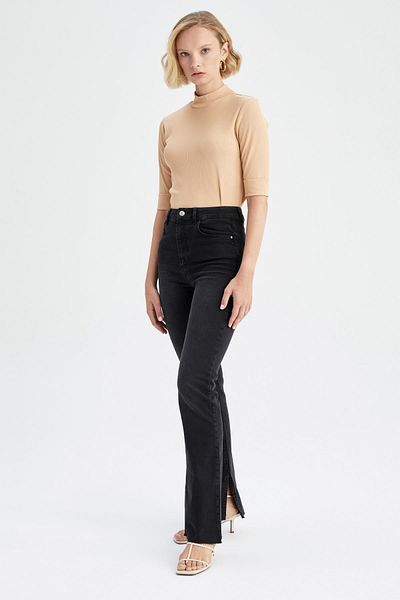 DeFacto Slim Fit Half Turtleneck Short Sleeve T-Shirt