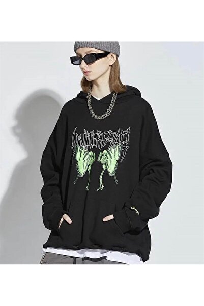 Toum 3BROs Touz Black Gothic Butterfly - Hanorac unisex