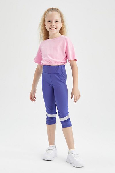 DeFacto Girl's Crop Short Sleeve T-Shirt Y6599a622hs