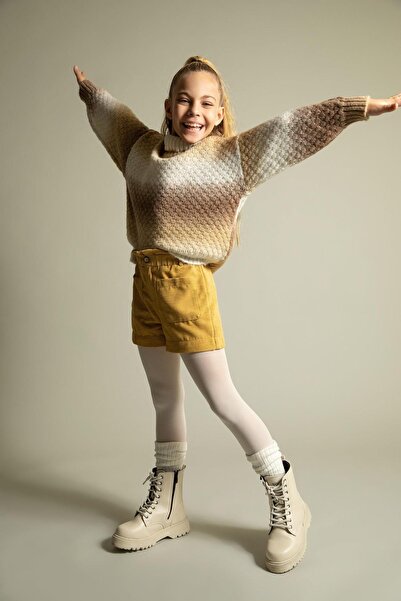 DeFacto Girls' Velvet Shorts Socks Set of 2 Y5695A622Wn