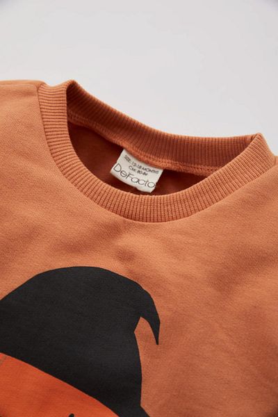 DeFacto Baby Boy Halloween Themed Crew Neck Sweatshirt Y8040a222wn