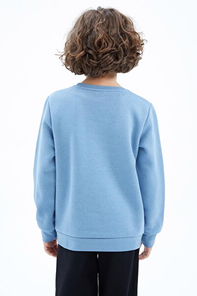 DeFacto Erkek Çocuk Bisiklet Yaka Payetli Sweatshirt
