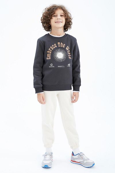 DeFacto Boy's Crew Neck Sweatshirt