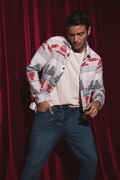 DeFacto Regular Fit Polo Neck Lumberjack Long Sleeve Shirt