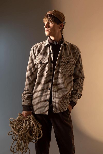 DeFacto Regular Fit Polo Collar Checked Long Sleeve Shirt Y9051az22wn