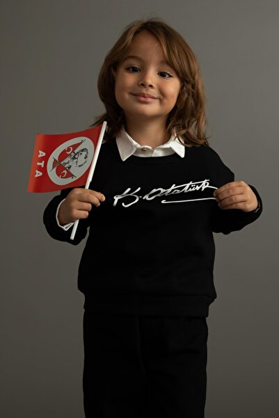 DeFacto Chlapecká mikina s potiskem Ataturka