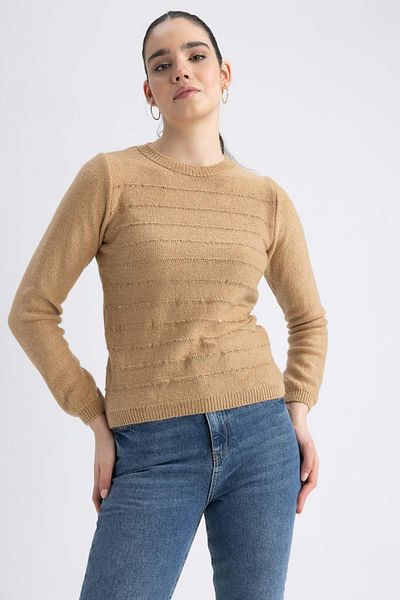 DeFacto Regular Fit Crew Neck Sweater
