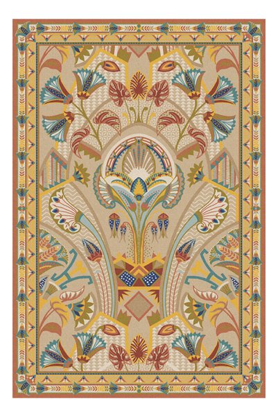Rugs Modern Halı Fiori Botanical Theme Multicolored Woven Base Decorative Car...