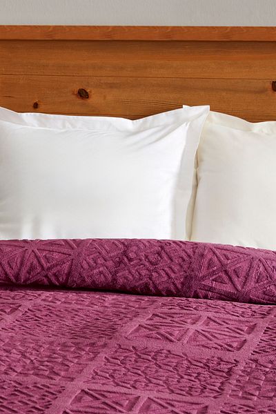 Karaca Home Blair Single Blanket Plum