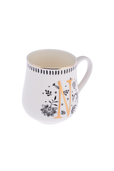 Emsan Artisan N Letter New Bone Mug 220 ml